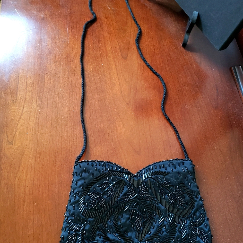 Black Beaded evening bag
